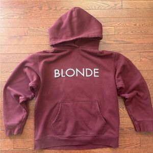 EUC BLONDE Brunette The Label Burgundy Hoodie